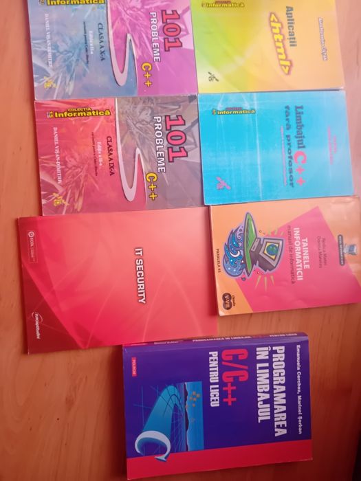 Pachet cărți informatică – C++, HTML, IT, gimnaziu & liceu