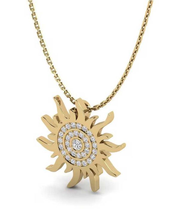 % Lantisor / Colier AUR 18K cu DIAMANTE naturale GLAMIRA - NOU