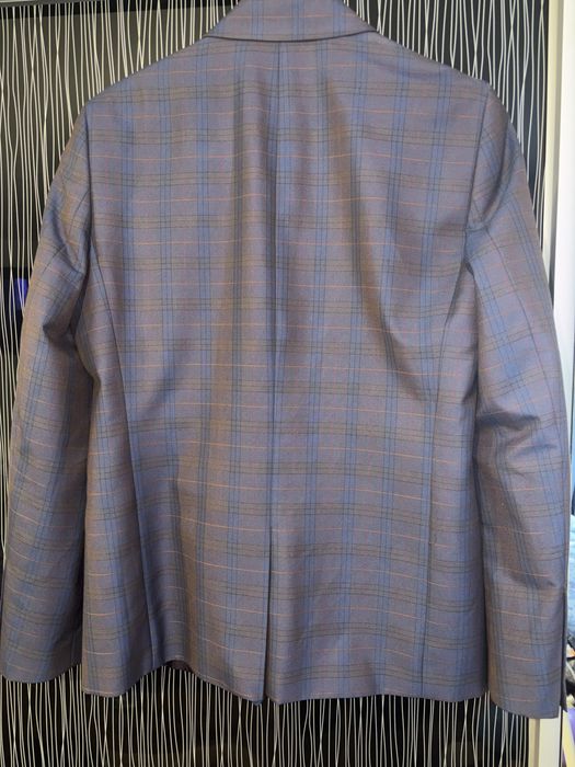 Sacou albastru carouri