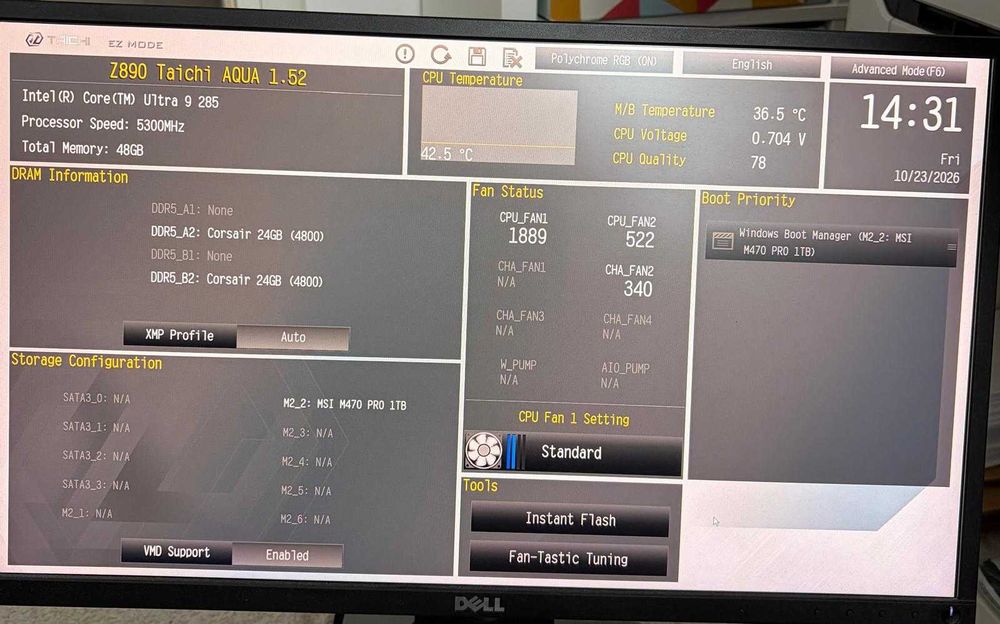 PC Ultra 9 285 | Z890 Taichi AQUA | Alege GPU: RTX 5080/5070Ti/5060Ti ...