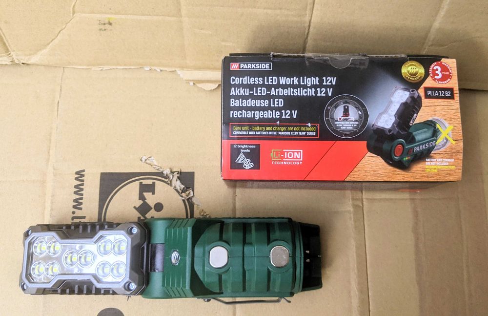 Parkside Прожектор 12V Парксайд Фенер Лампа Осветление Тяло PLLA 12