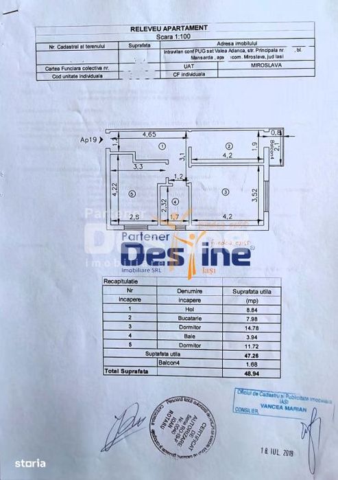 Comision 0% - Apartament 2 camere 49 mp cu balcon, mobilat si utilat