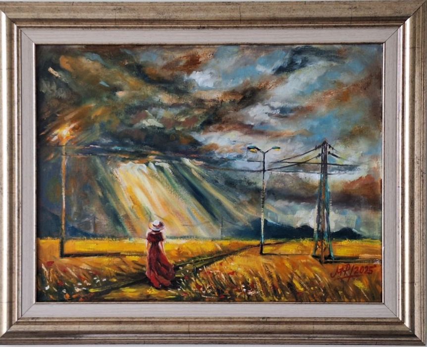 "Златната ръж" -  маслени бой 30х40 ЛИЧНО ПРЕДАВАНЕ