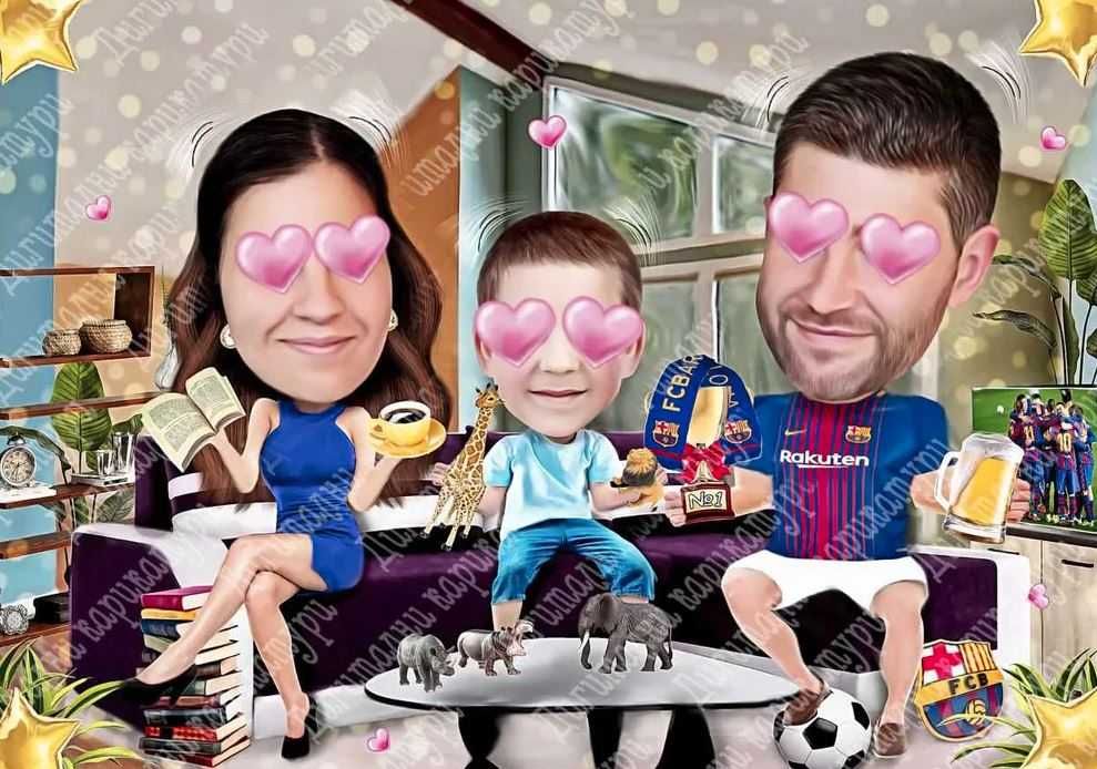 Дигитална карикатура в рамка - 40 лв