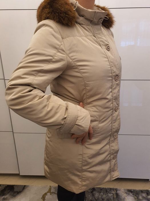 Geaca Tommy originala cu blana naturala la gluga nu guess nu calvin