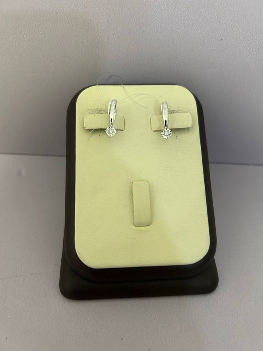 Золотые серьги с бриллиантами, 585 / СА68198