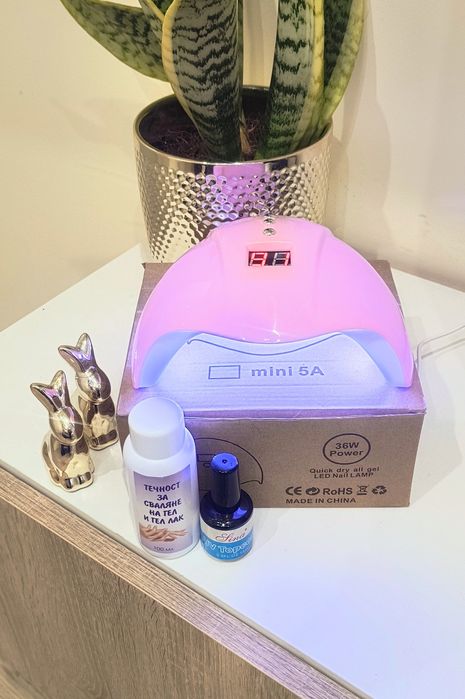 Нова UV лампа печка за маникюр уред за изпичане на гел лак + подаръци