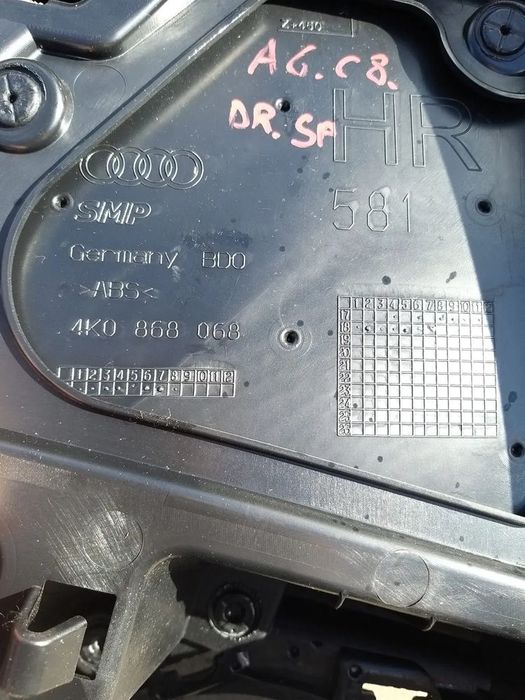 Fata tapiterie usa dreapta spate audi a6 c8 4k 4k0868068