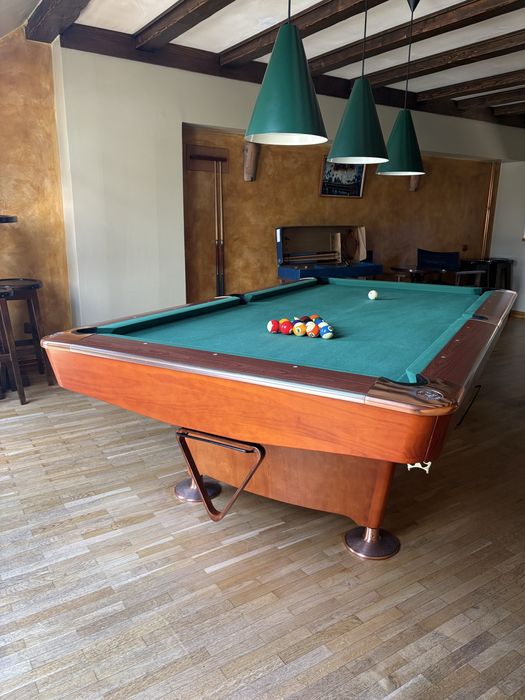 Masă biliard profesională Dynamic II (9 FT) + Accesorii Premium Aramith + Temporizator Favero + Cadou