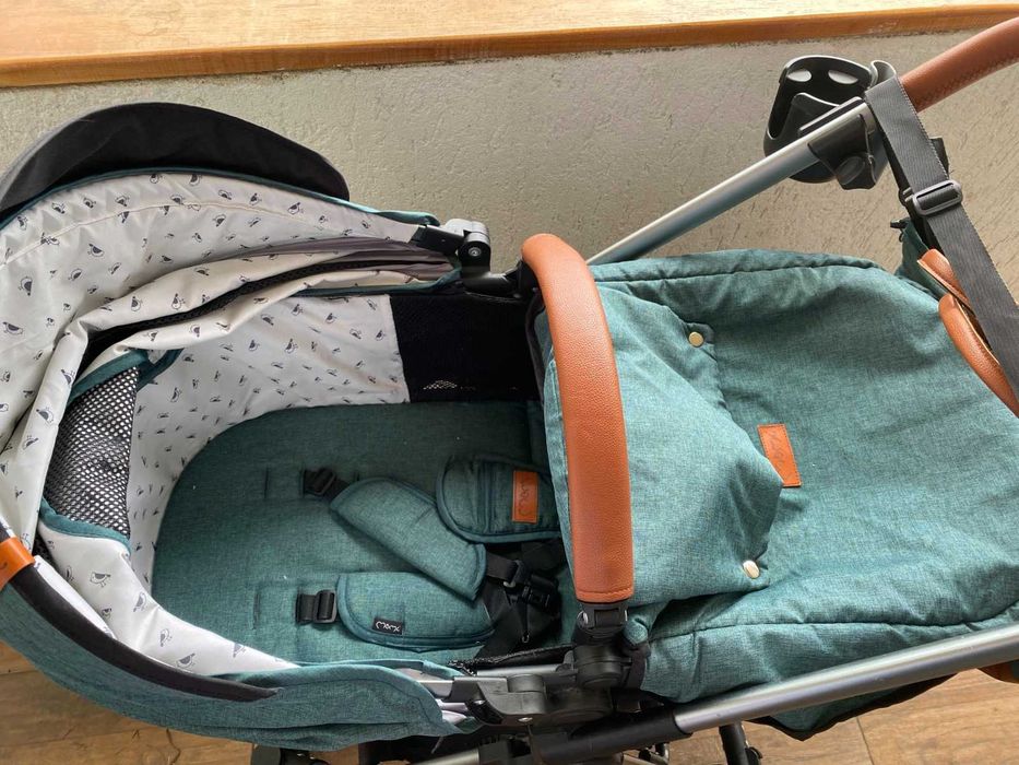 Cărucior 2 în 1 MoMi LIMURU, landou + sport, reversibil, 0-15 kg