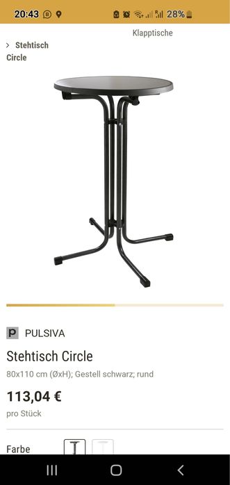 Mese rotunde pliabile