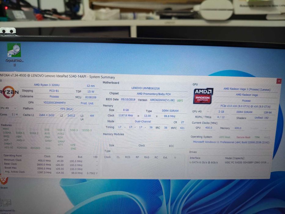 Placa baza Lenovo Ideapad S340-14API ryzen 3 3200U