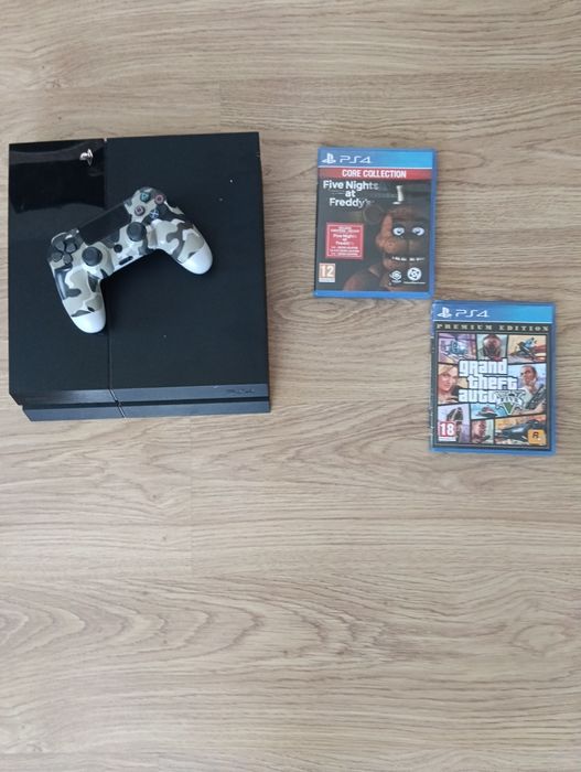 PS4 FAT EDITION + 1 Оригинални контролер + 2 ТОП игри 1TB (1000GB) памет