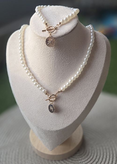 Set colier si bratara perle