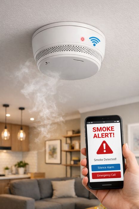 Установка wi-fi smart датчиков дыма