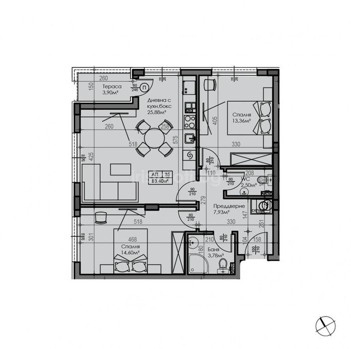 Продава се Тристаен апартамент в София, Малинова долина - 91 кв.м за 1165 €/кв.м - Снимка #4