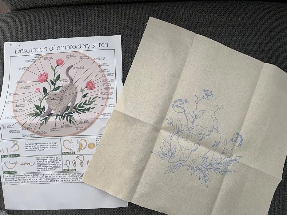 Broderie pisici 3 buc