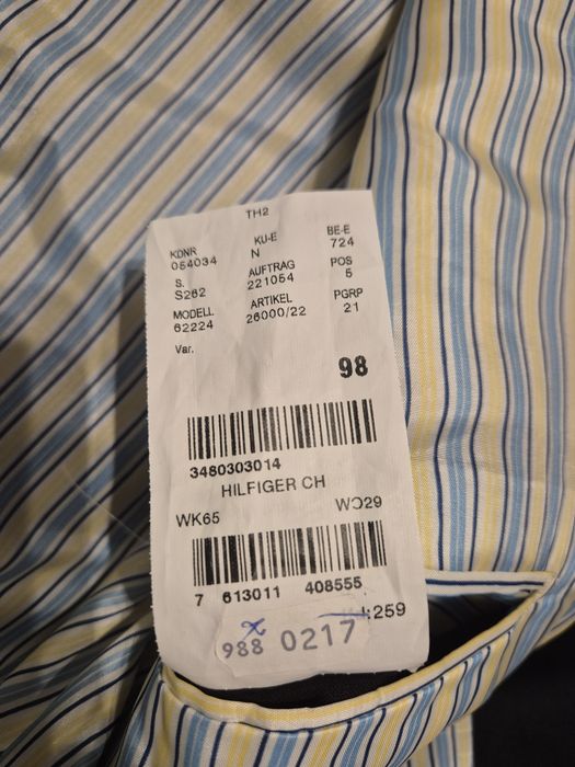 Sacou negru original premium Tommy Hilfiger Tailored, 100% lână super 100's, mărimea 98 / L