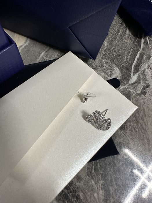 Обеци - Сваровски - Swarovski Лебед