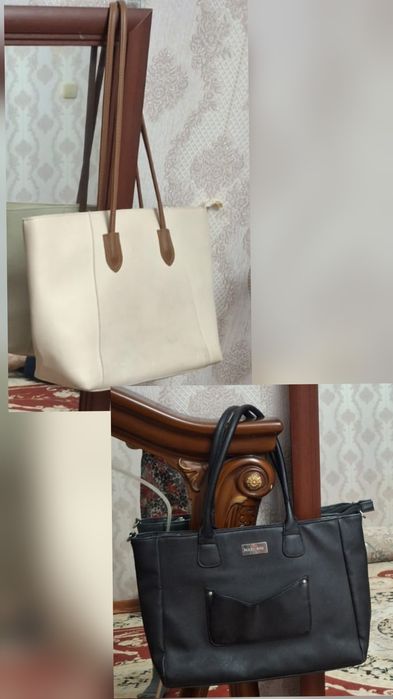 Черный и бежовый 2 сумка по 1000тг