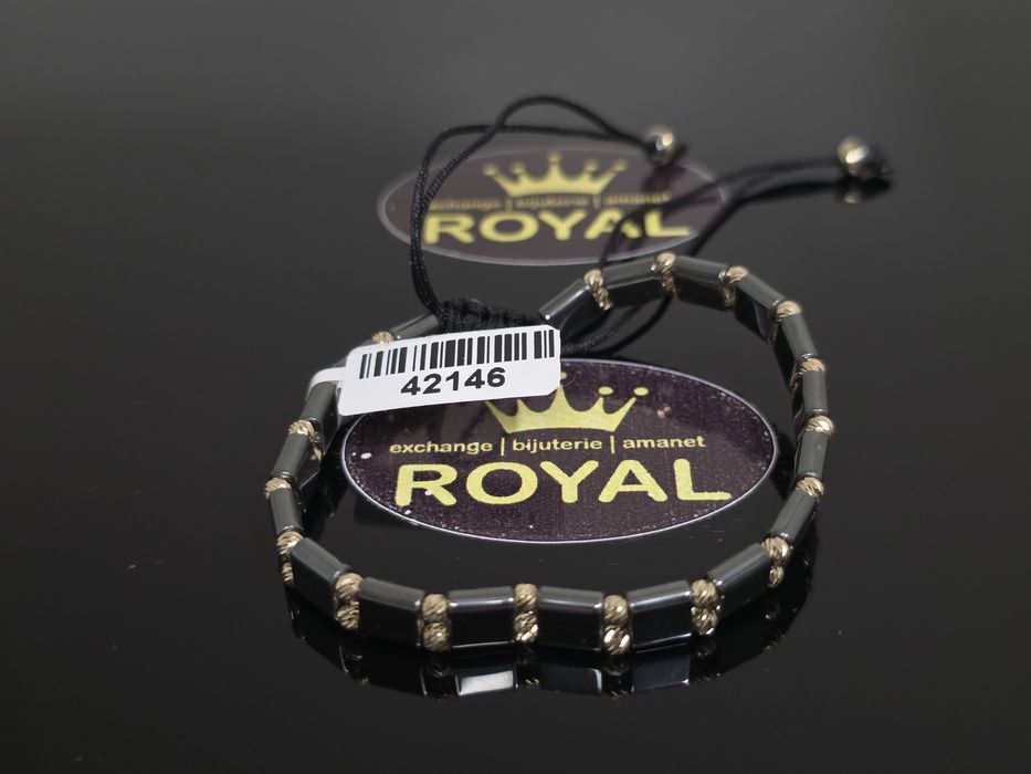 Bijuteria Royal: Brățară șnur aur 14k/7.58 gr