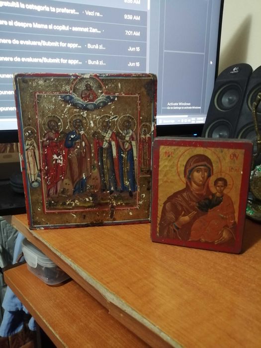 Icoana veche cu sfintii: Petru, Pavel, Nicolae, Marcu - 1800