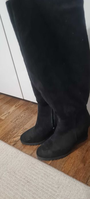 Дамски ботуши велур /платформа номер 39