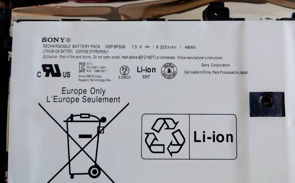 Батерия VGP-BPS36 за лаптоп Sony Vaio  серии Duo 13 SVD13 **