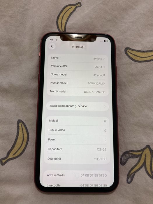 iPhone 11 red edition 128 gb  stare foarte buna