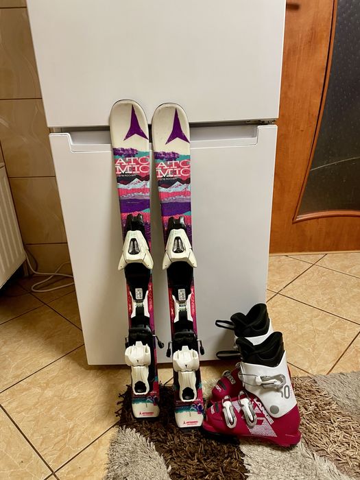 Schiuri copii 80 cm atomic cu clapari skiuri