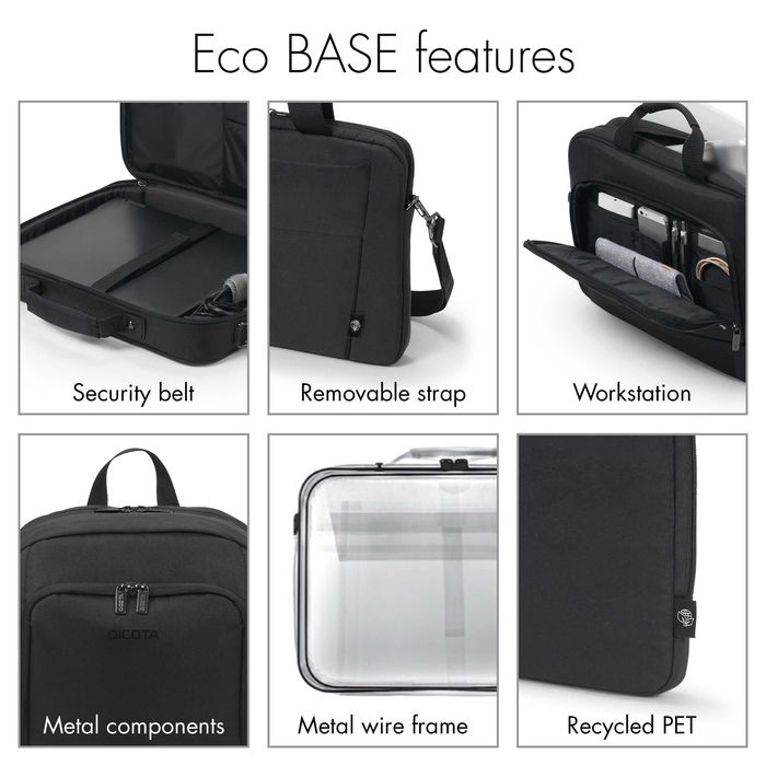 Сумка для ноутбука 15,6" Dicota Eco Slim Case BASE D31308 Black