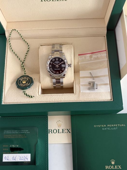 Rolex Lady Datejust 31MM Black Roman Dial Oyster