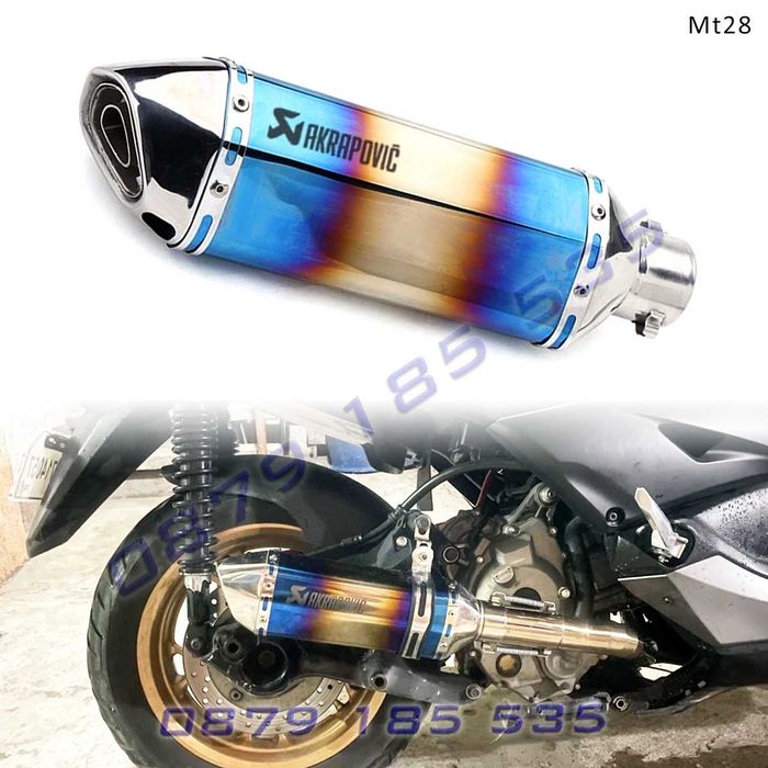 Ауспух AKRAPOVIC спортно гърне мотор 370 мм акрапович тунинг 37см