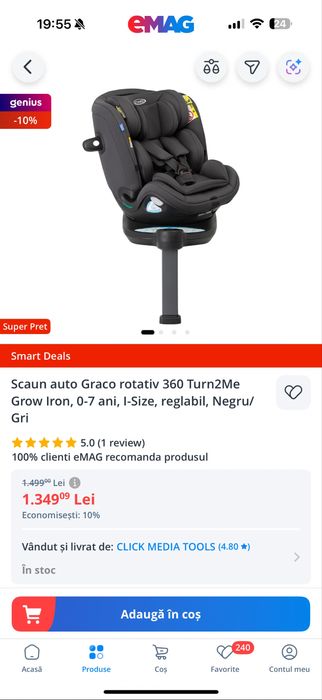 Vand scaun auto Graco!