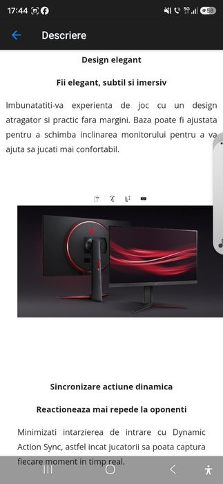 LG monitor Ultragear 32 inch