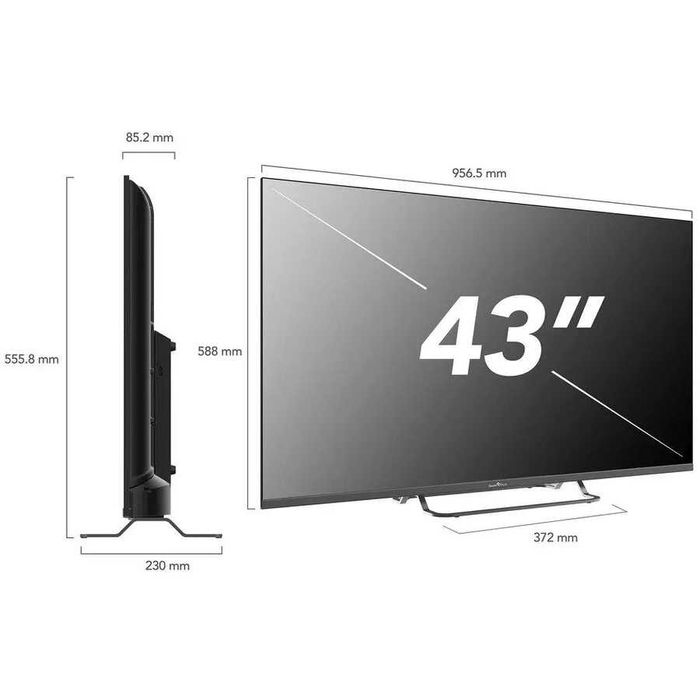 Televizor SmartTech QLED 43QG02V, 108 cm, Netflix + Disney, 4K Ultra HD, Pret 749 Lei