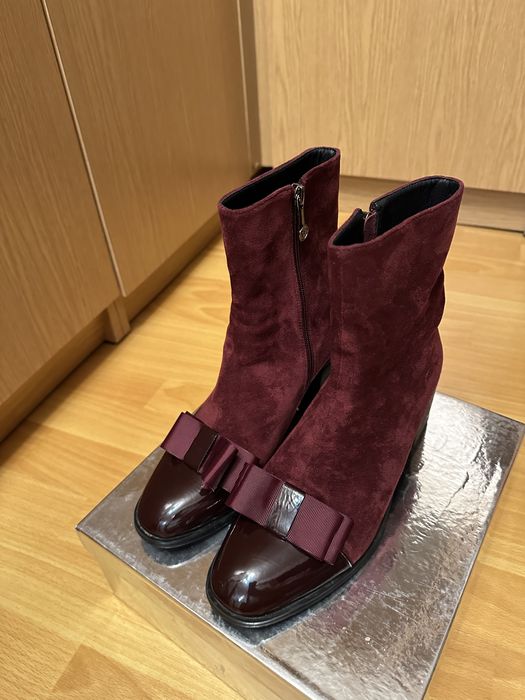Ботильоны в бордовом цвете 39 размер
