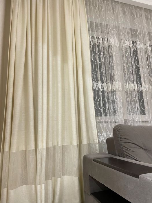 Тюль белая ажурная