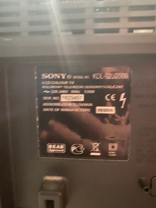 Продам телевизор Sony Bravia 32”