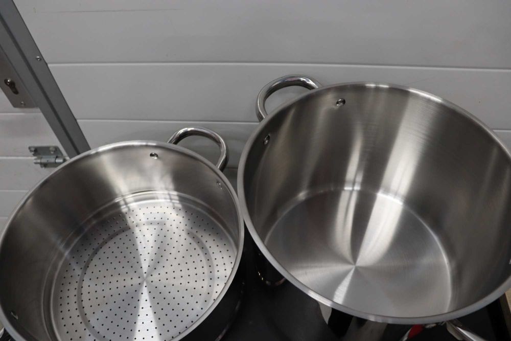 Тенджери 2 бр BAUMALU , Неръжд. стомана, инокс, ф30, 16л, ЛИПСВА КАПАК