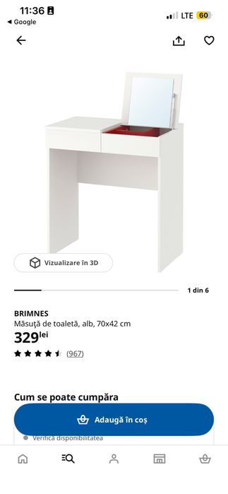 Masa de machiaj Brimnes ikea