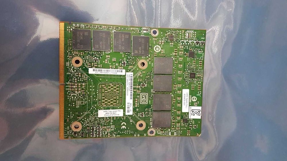 Комплект видео карти за мобилни компютри тип MXM 3А и MXM 3B