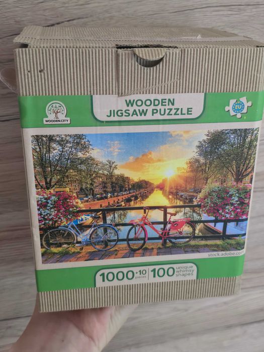 Puzzle Biciclete in Amsterdam - Lemn - 1010 piese