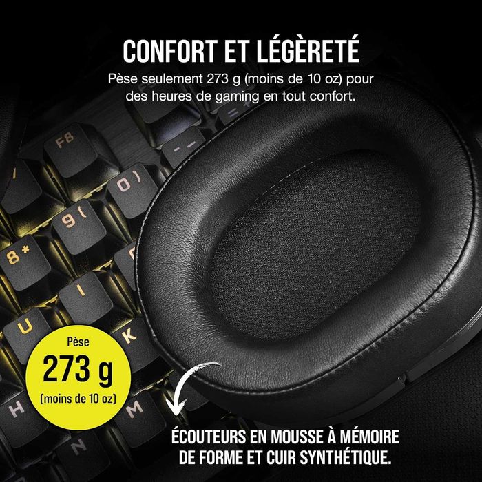 Слушалки CORSAIR HS55 Surround Headset, Dolby 7.1 Surround Sound