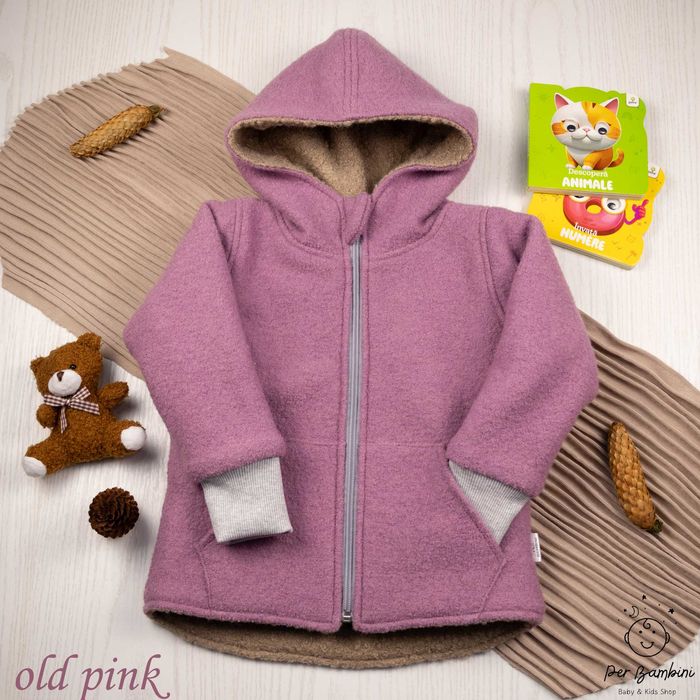 Jacheta din lana fiarta dublata cu blana sherpha