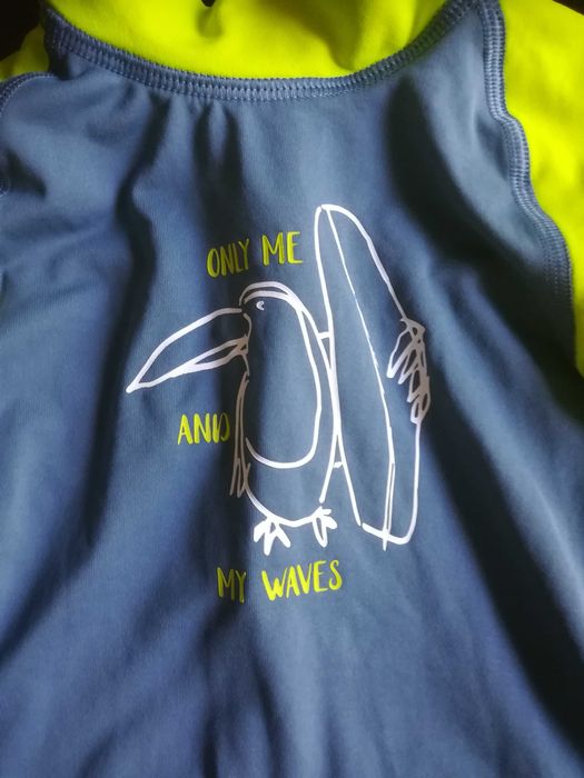 Цял бански с UV защита , 98-104, 4 год, Декатлон НОВ