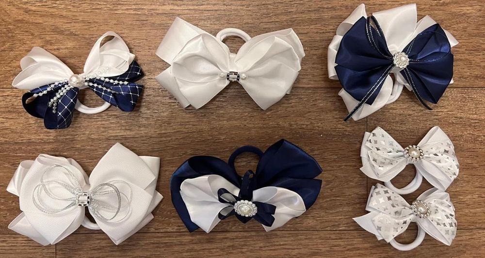 Бант школьный на резинке