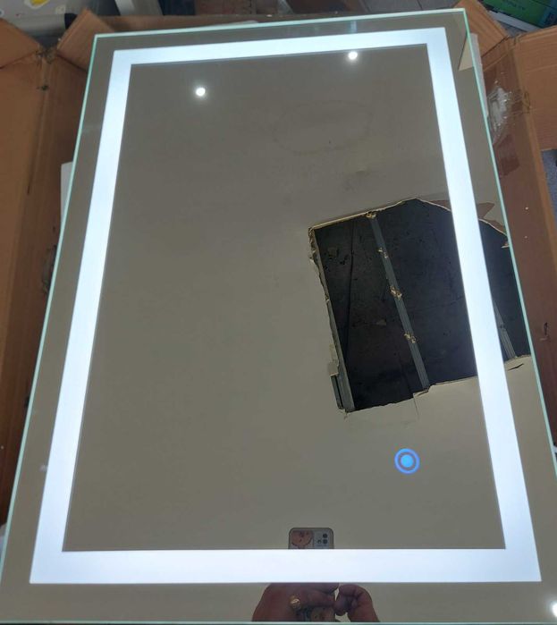 ЛЕД LED огледало за баня, за грим, димируемо, против замъгляване 11