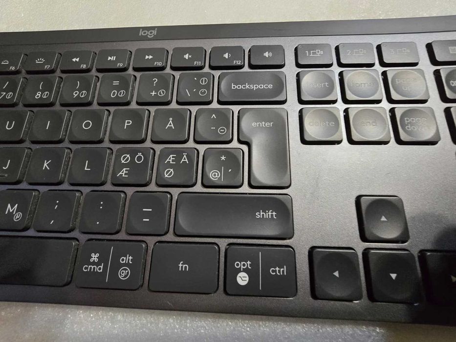 Tastatura wireless Logitech MX Keys, Iluminare, US INTL layout, Gri