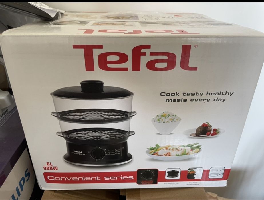 Aparat de gatit Tefal, 900W, 6 litri, Timer, oprire automata.
